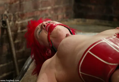Kory Vixen: Redhead with Piercing Bound and Toyed with a Dildo – photo 11 of 21