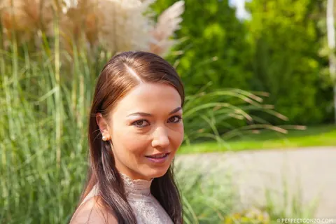 Angelik Duval: Two Brunettes Flash Their Asses Outdoors Before a Threesome with Anal – photo 4 of 16