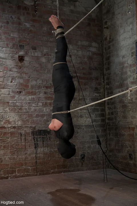Chloe Camilla: Short-Haired Blonde MILF with Natural Tits Hogtied in Bondage – photo 13 of 21