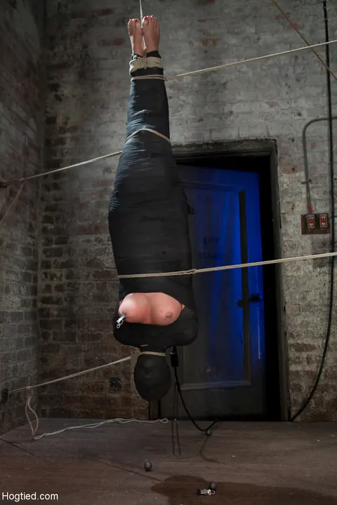 Chloe Camilla: Short-Haired Blonde MILF with Natural Tits Hogtied in Bondage – photo 18 of 21