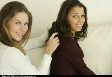 Lesbians Kiss and Lick Pussy in Lingerie and Stockings