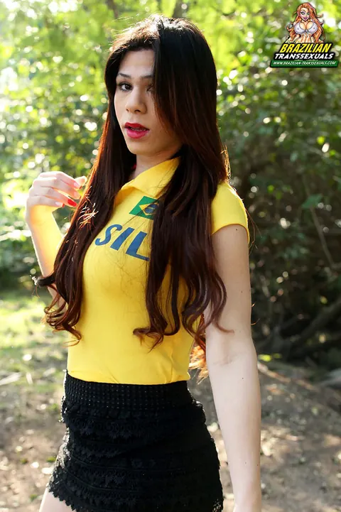 Brazilian Trans Woman Poses in a Bikini Then Strips Nude – photo 1 of 15