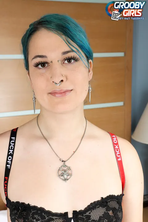 Thick Trans Woman Strips Out of Her Lingerie on the Bed – photo 2 of 16