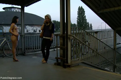 Bound Woman Spreads Her Pussy Outdoors in BDSM – photo 8 of 20