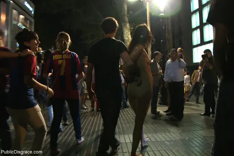 Samia Duarte: Spanish Brunette with Natural Tits Gets Restrained in Outdoor Public Bondage – photo 8 of 21
