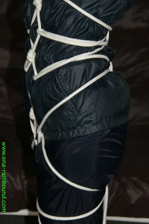 Thick Bound Woman in Rain Gear with Cleave Gag – photo 15 of 16