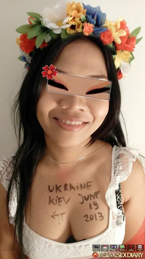Asian Brunette Spreads Wide for Sex in a Flower Crown – photo 15 of 15