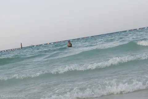 Busty Asian Trans Woman Strips Out of Her Bikini on the Beach – photo 12 of 16