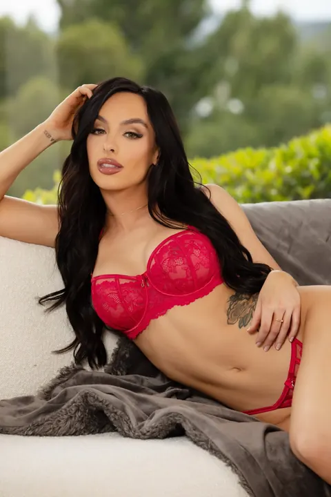 Busty Tattooed Brunette Strips Off Her Lingerie in Heels and Spreads – photo 2 of 12