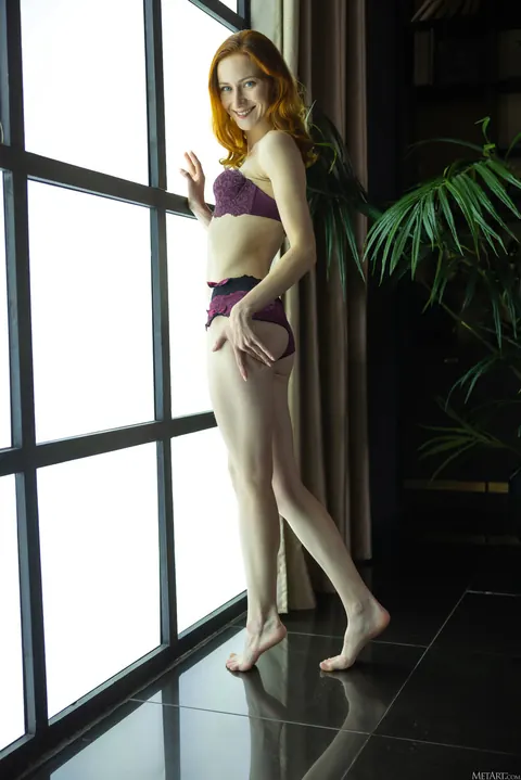 Rona Talin: Tall Blonde with Small Natural Tits and a Tattoo Runs Hands Over Ink – photo 1 of 21