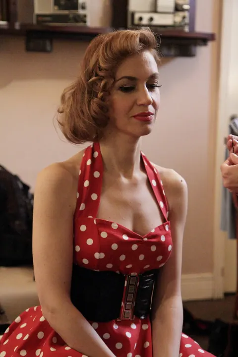Short-Haired Redhead Poses in a Dress and Heels – photo 20 of 20