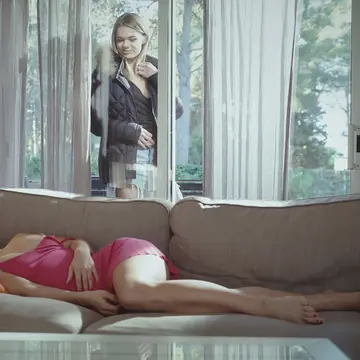 Julia Roca – Blonde European Kisses Her Partner in a Lust Cinema Set
