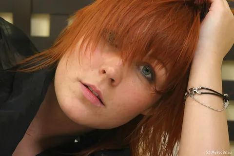 Ania Colette: European Redhead MILF Shows Her Big Natural Tits in Stockings – photo 12 of 16