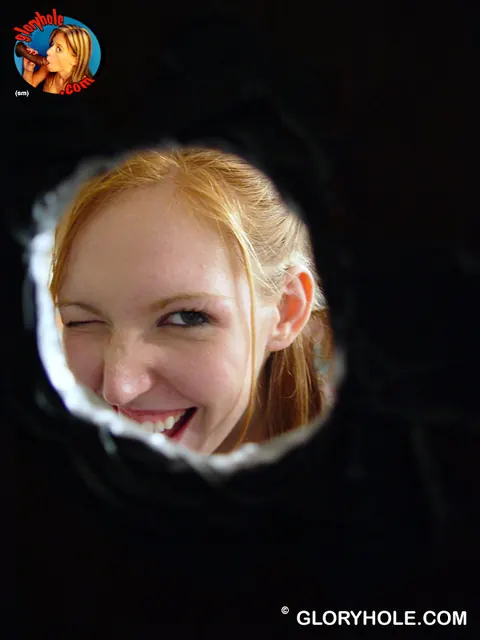 Petite Redhead in Heels Sucks Gloryhole Cock and Takes Cum – photo 20 of 21