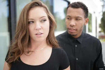 Maddy OReilly – Redhead Strips Outdoors for Interracial Cowgirl Sex