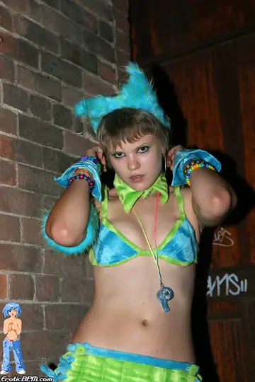 Woman Lifts Her Skirt and Shows Panties in Public
