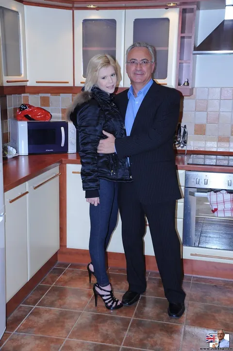 Pale European Blonde Rides Him in Cowboy Boots – photo 1 of 20