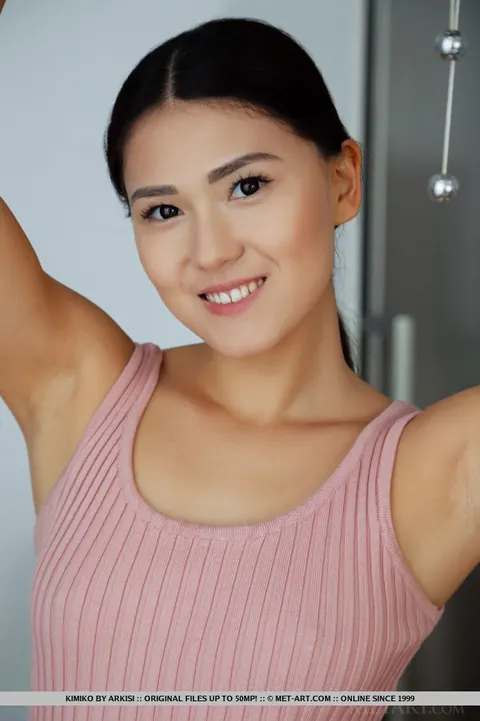 Asian Brunette Strips Off Her Dress to Spread Her Shaved Pussy – photo 4 of 18