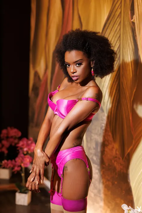 Muse Naadia: Ebony Brunette Poses Nude and Shows Her Tits and Ass – photo 10 of 21
