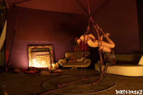 Tattooed PAWG Hangs in Rope Bondage – photo 7 of 16