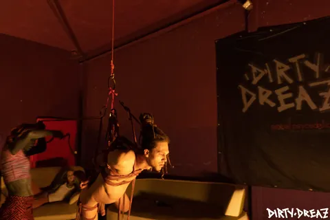Tattooed PAWG Hangs in Rope Bondage – photo 6 of 16