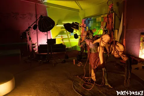 Tattooed PAWG Hangs in Rope Bondage – photo 4 of 16