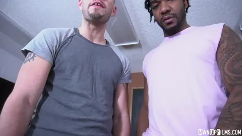 Interracial Men Kiss and Fuck on Camera – photo 8 of 20