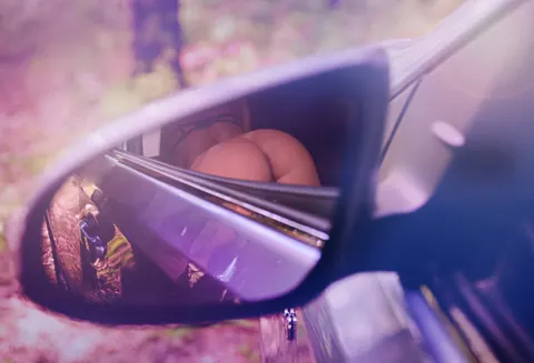Erika Larson: Tall Skinny Brunette Models Lingerie and Strips Nude in a Car – photo 4 of 13