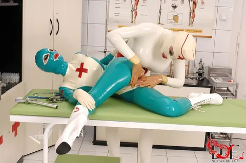 Clanddi Jinkcego: French Blonde and British Brunette in Latex Bondage Spread – photo 13 of 21