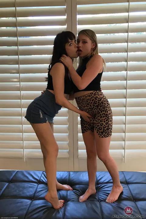 Aliya Brynn: Petite Lesbians with Big Tits Eat Pussy in Panties – photo 6 of 21