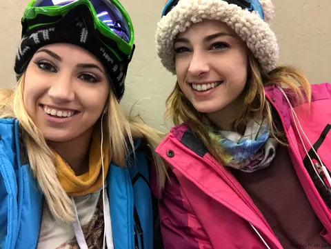 Kristen Scott: Two Skinny Women Pose on the Ski Slopes in Boots – photo 1 of 16