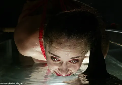 Maya Matthews: Petite Tattooed Brunette Submits to Water Bondage – photo 9 of 21