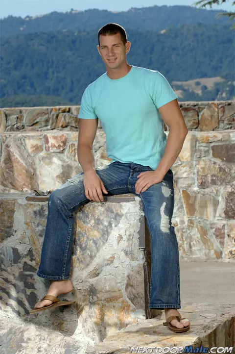 Athletic Stud Stands Nude Outdoors with Hard Cock – photo 4 of 20
