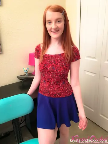 Krystal Orchid – Petite Redhead Masturbates with a Dildo