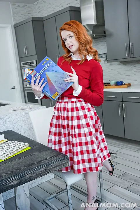 Ariel Darling: Pale Redhead MILF Takes Anal from a Black Stud in the Kitchen – photo 3 of 20