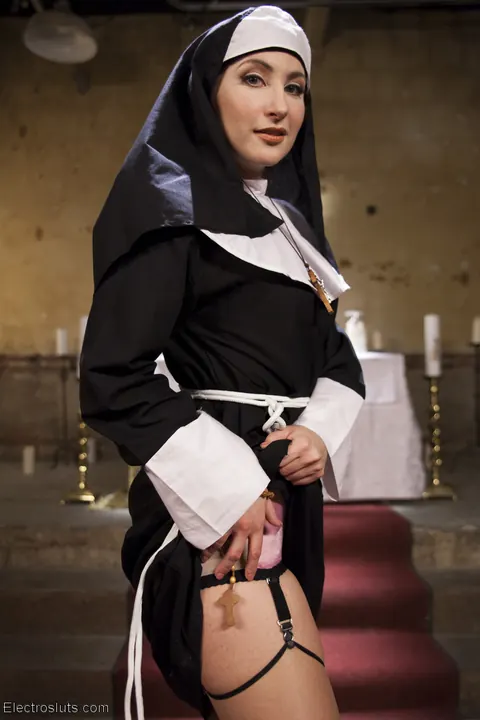 Mia Li: Busty Asian Brunette and Redhead Bound in Nun Lingerie – photo 8 of 16