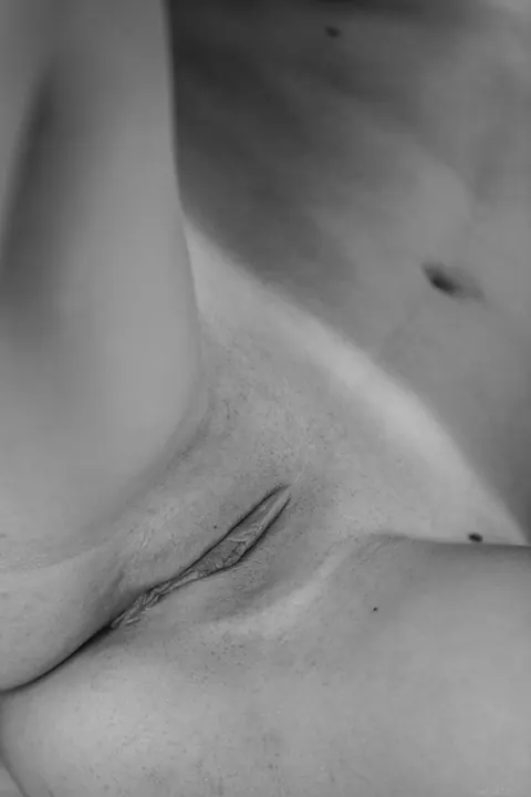 Celeste Blue: Tattooed Brunette Spreads Her Shaved Pussy Wide – photo 20 of 21