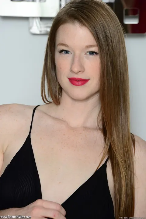 Gemma Minx: Redhead in a Bodysuit Fingers Her Hairy Pussy and Rides a Dildo – photo 9 of 15
