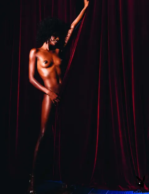 Milan Dixon: Tall Ebony Woman Poses in Heels and Panties – photo 10 of 12