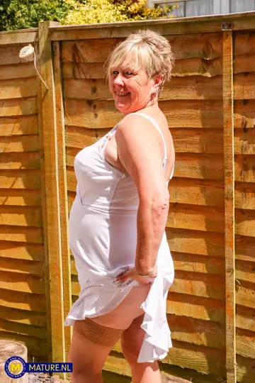 British Blonde MILF Uses a Toy