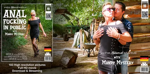 Mandy Mystery: Slim Blonde MILF in Stockings Takes Anal Outdoors – photo 11 of 11