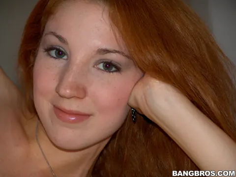 Stephanie Renee: Pale Redhead Shows Her Big Tits and Gives a Blowjob – photo 9 of 21