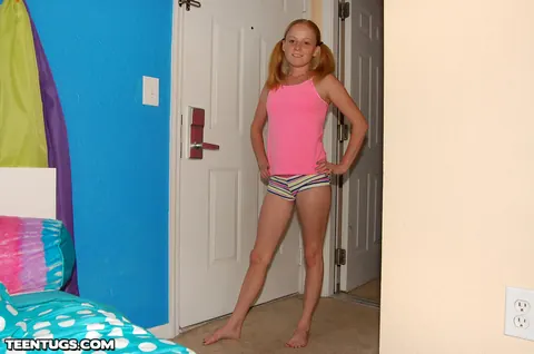 Alyssa Hart: Redhead with Pigtails Gives a Handjob and a Blowjob – photo 3 of 20