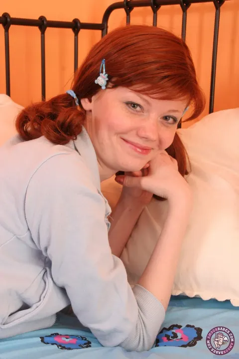 Muza: Redhead in Panties and Socks Fingers Herself and Uses a Vibrator – photo 2 of 16