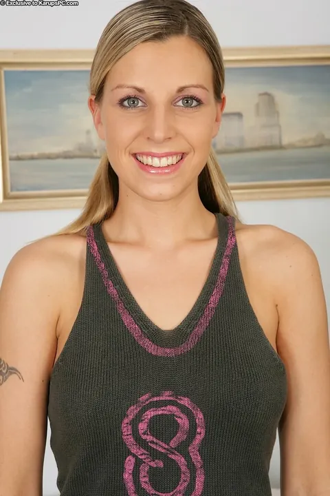 Gabiva: Czech Blonde MILF in Pigtails Fingers Her Pussy – photo 1 of 21