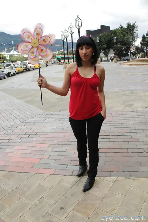 Isabel Torvos: Short-Haired Latina Pulls Panties Aside and Fingers Her Pussy Outdoors – photo 2 of 16