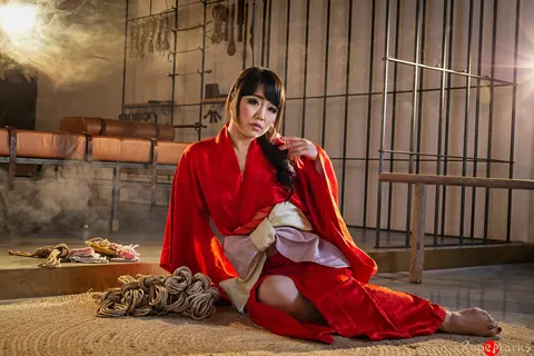 Thick Japanese Brunette Hangs by Rope in Panties – photo 5 of 16