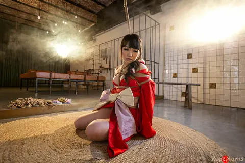 Thick Japanese Brunette Hangs by Rope in Panties – photo 6 of 16