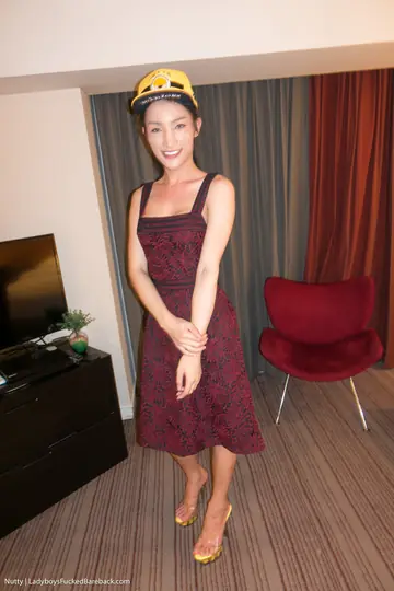 Petite Asian Trans Woman in Ball Cap Takes Anal Until He Cums on Her