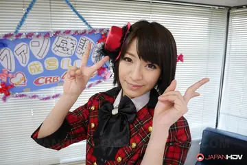 Ruri Narumiya – Japanese Brunette in Uniform and Socks Takes a Gangbang and Cum on Her Ass